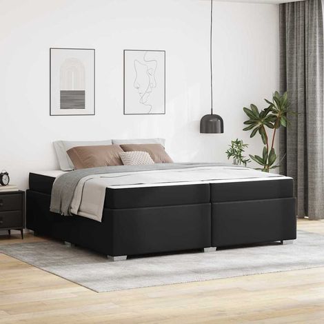 Estructura de cama Negro 200 x 200 cm PVC (1/5)