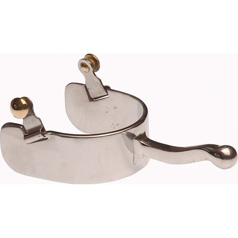 Speroni Western in acciaio inox liscio largo con gambo lungo a pallina