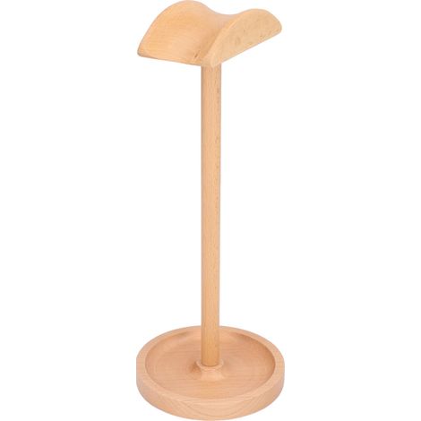 Support de casque en bois, présentoir de bureau en bois de hêtre, support détachable pour casque de bureau, studio ou étude
