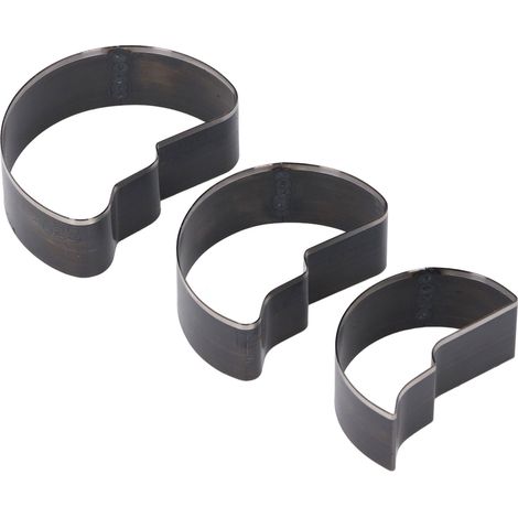 Lot de 3 matrices découpe lune acier alliage troueur vide cuir pour création 70x48x23 62x40x23 53x30x23mm avec boîte (1/5)