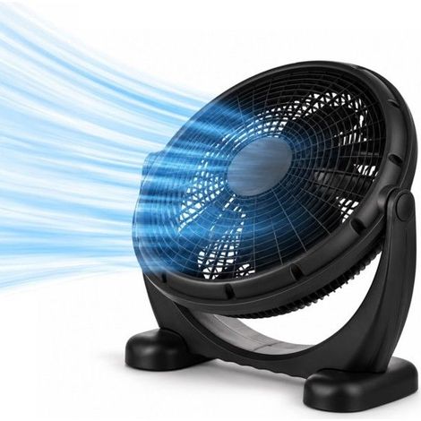 Ventilateur de sol et table rond - SANS MARQUE/GÉNÉRIQUE - 36 cm - Inclinable - 3 vitesses - 50 W (1/5)