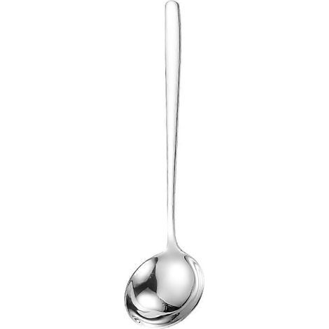 Schöpfkelle aus Edelstahl, langer Küchenlöffel, große Wasserschöpfkelle, Küchenutensil – 20,2 x 5,4 x 1,5 cm – Silber (1/3)