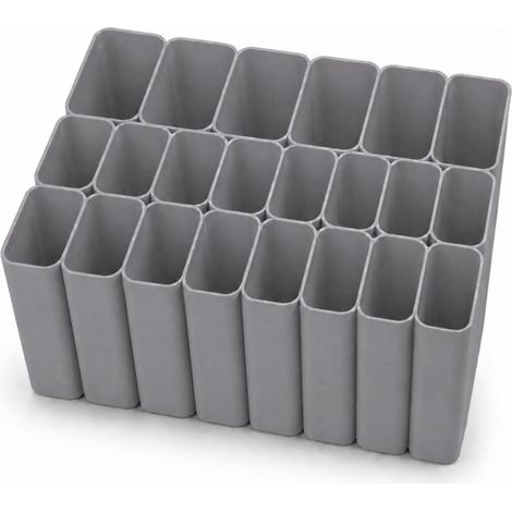 Organizador de cables USB gris para cajones y cargadores