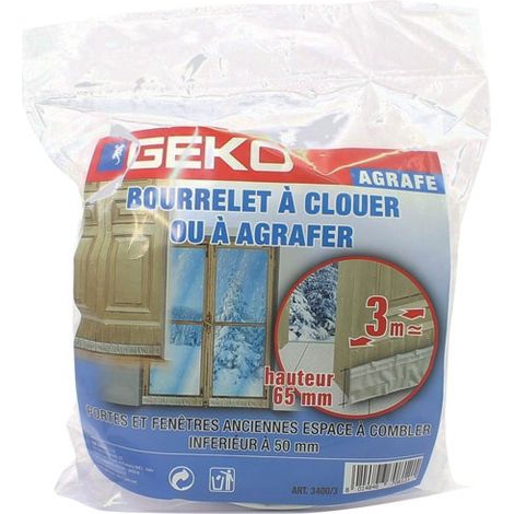 Giunto da inchiodare o spillare 65mmx3m Bianco - Geko