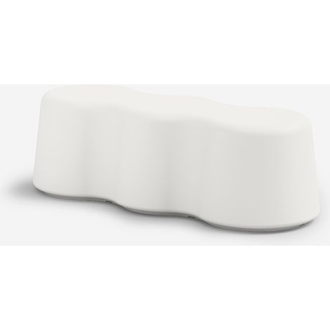 Panca da giardino 3 posti in polietilene design moderno Peanuts - Bianco (1/4)