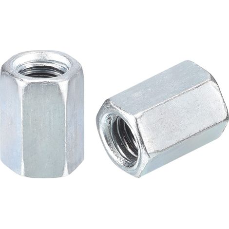 10pcs M8x12x16mm Raccord Écrous Galvanisé Carbone Acier (1/5)