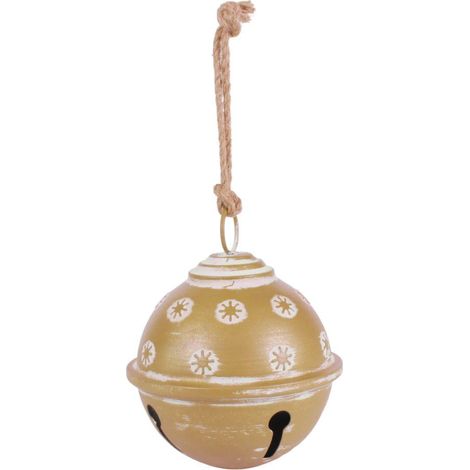 Boule en métal or, diam. 18 cm (lot de 3)