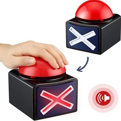 Direkt vom Hersteller: Quiz-Buzzer mit XX Tasten, Druckentlastungsvorrichtung, Spielantwort-Buzzer, druckaktivierte Soundbox (1/5)