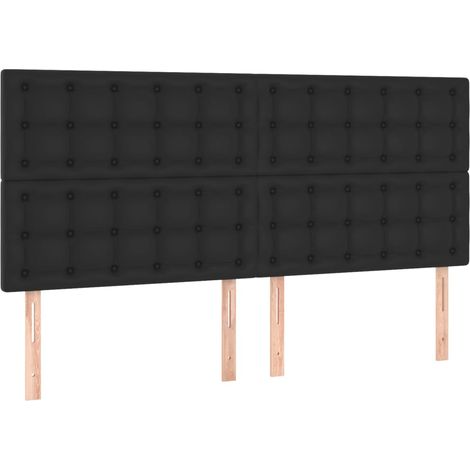 Maison Exclusive - Testiera Nera 200x5x118/128 cm in Similpelle