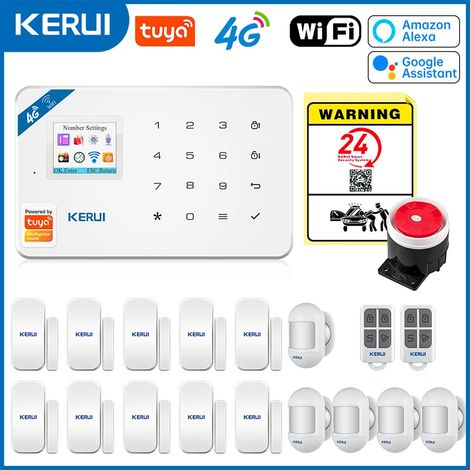 (Pack 4) Système d'alarme de sécurité intelligent WIFI GSM, compatible avec la maison intelligente Alexa, antivol. (1/5)
