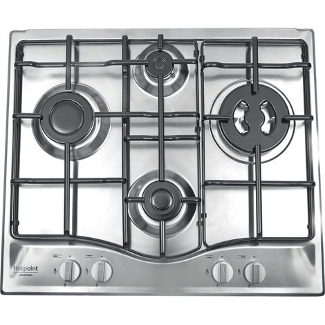 Hotpoint PCN 642 T/IX/HAR Piano Cottura Acciaio Da Incasso 60 cm Gas 4 Fornelli (1/5)