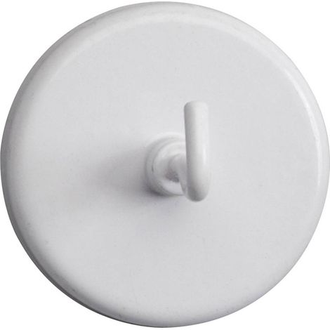 Maul Aimant (Ø x H) 47 mm x 36 mm rond, avec crochets blanc 5 pc(s) 6159002 (1/3)