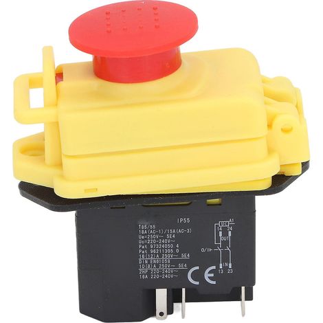 Interrupteur électromagnétique industriel étanche 4 pôles 18 A IP55 pour connecteurs 7x12 et 7x14 (référence 0618 CJ18A) (1/5)