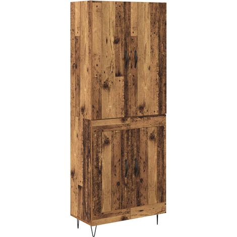 Highboard 2 pcs Altholz Holzwerkstoff vidaXL