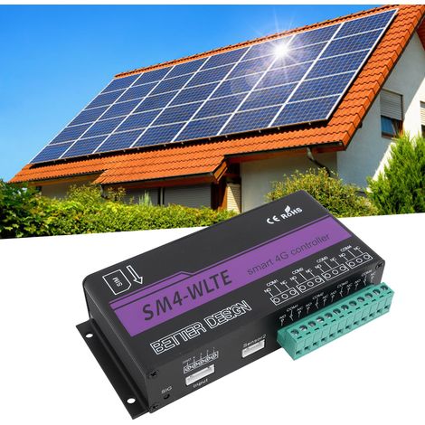 SM4 WLTE EA 4G SMS-Alarmsteuerung – 4-Kanal-4G-Alarm mit App-/Telefonsteuerung, PT100- und Stromausfallalarm – Aluminiumgehäuse, 2 Sensoranschlüsse (1/5)