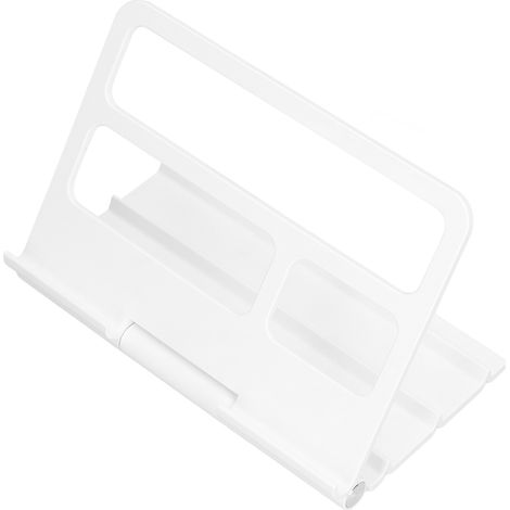 Ortviai Support de Tablette Portable Réglable en Plusieurs Angles pour iPad, iPhone, Huawei – Blanc, ABS + Fibre de Verre (1/4)