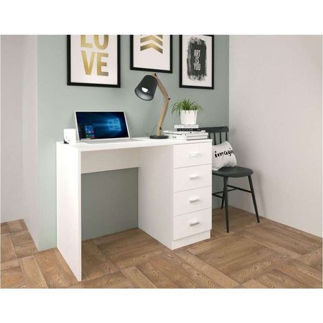 Mesa estudio Saturno en blanco con 4 cajones. 74 cm(alto)100 cm(ancho)50 cm(fondo) (1/5)