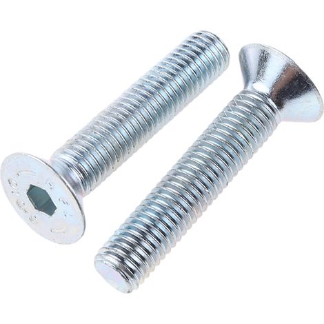 Vis à six pans creux, M10 x 50mm, tête Vis fraisée à tête creuse hexagonale, en Acier ( Prix pour Sachet de 25 )