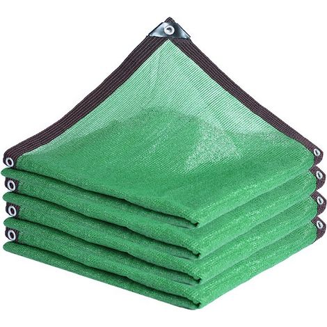 Filet D'ombrage Supérieure de Protection Solaire Shade Net Perméable À l'eau pour L'extérieur Arrière-Cour Jardin Plante UV 3x3m Vert (1/4)