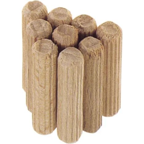 Tasselli per spinatura in legno di faggio zigrinato -10 x 40 mm - confezione da 40 pezzi. (1/3)