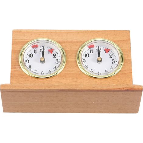 Mechanische Schachuhr im Retro-Stil, Aufziehmechanismus, keine Batterie erforderlich, aus Holz