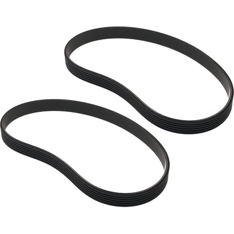 2pcs Courroies Trapézoïdales à 6 Nervures 6PJ470 pour Moteur 185J Courroie en Caoutchouc Nervurée PJ470 pour Tapis Roulant Masseur Tondeuse à Gazon Tronçonneuse Compresseur d'air 470mm (1/5)