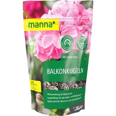 Manna - Granulés pour balcon, 25 granulés d'engrais pour plantes