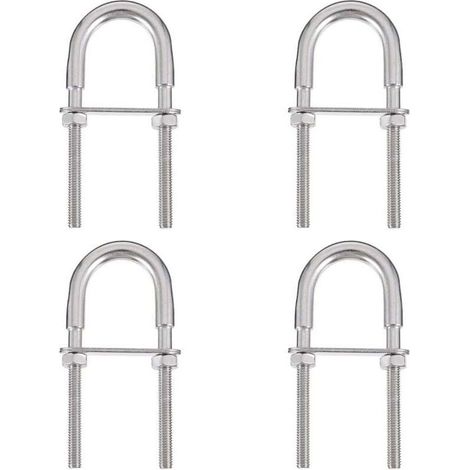4er-Pack M6 x 90 304 Edelstahl U-Zurrbolzen, (1/4)