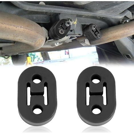Support De Pot D Echappement - Caoutchouc Universel 2 Trous - Diamètre Trou 12 Mm - Pour Système D Echappement Automobile - Lot De 2 (1/5)