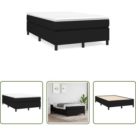 Matelas à ressorts ensachés - Sommier à lattes de lit avec matelas noir 120x190 cm tissu (1/5)
