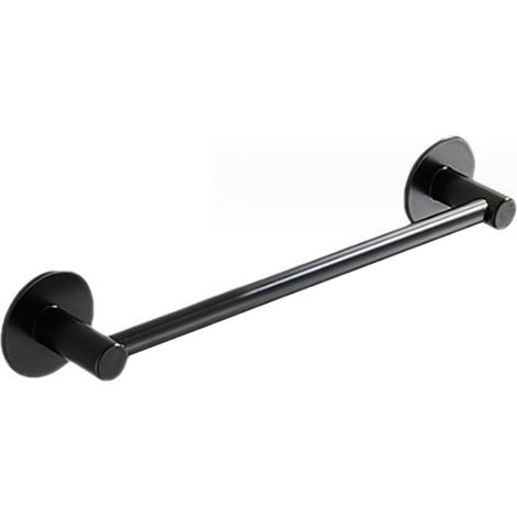 Étagère murale pour chaussons de salle de bain, rangement suspendu sans perçage, drainage pour toilettes, noir mat, simple 30cm, forte capacité de charge (1/5)
