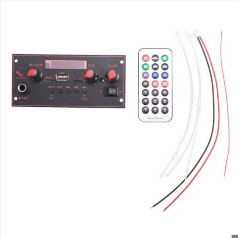 Carte Amplificateur Bluetooth - 2 X 10 W - Décodeur MP3 FLAC WAV APE - Entrée USB SD MMC - Alimentation 3,7 V à 5 V - Pour Module Audio Automobile - 1 Pièce (1/5)