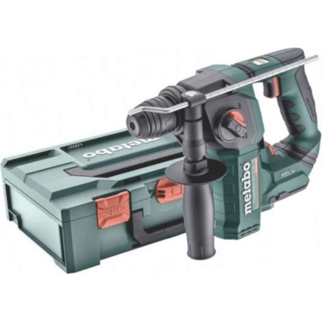 Metabo – Marteau perforateur sans fil 12V – Moteur Brushless – Force de frappe 1.3J – Perçage béton 16mm – Éclairage LED – Pour chantiers humides