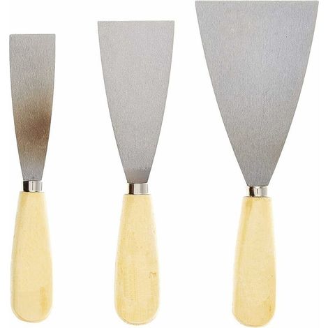 Couteau à mastic spatule lame flexible en acier inoxydable couteau à mastic manche en bois (1/5)