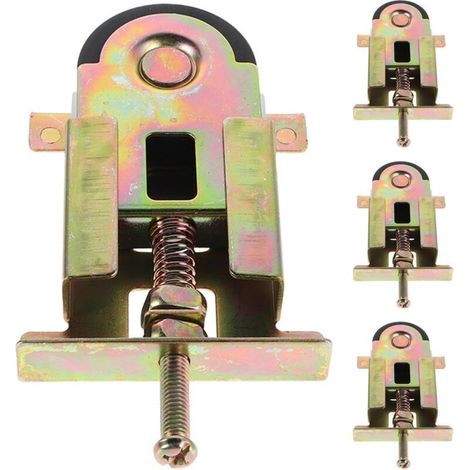 Lot de 4 Roulettes Coulissantes pour Porte de Placard 40 MM Poulies en Acier Robuste Système Silencieux pour Portes de Placard et Armoires Quincaillerie de Rechange Polyvalente