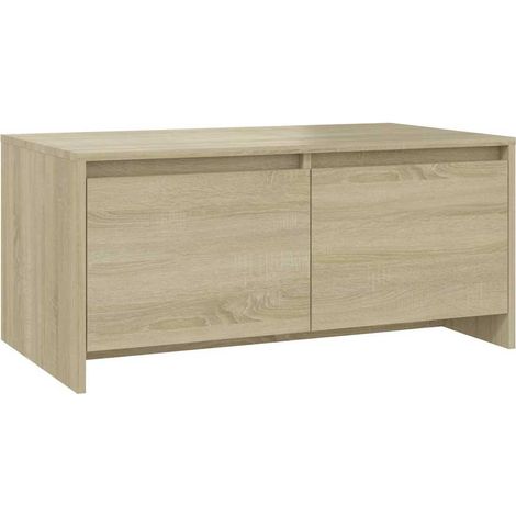 Maison Exclusive - Couchtisch Sonoma-Eiche 90x50x41,5 cm Holzwerk (1/5)
