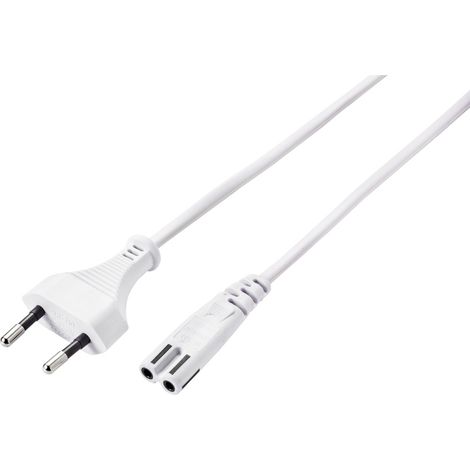 Sygonix SY-5044218 Strom Netzkabel Weiß 5.00 m