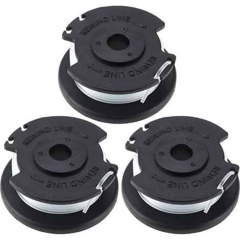 (Schwarz) 3er-Pack Ersatz-Trimmerfadenspulen für Einhell GE-CT 18/28 Li und GE-CT 18/28 Li TC, Nylon-Rasenmäher (1/4)