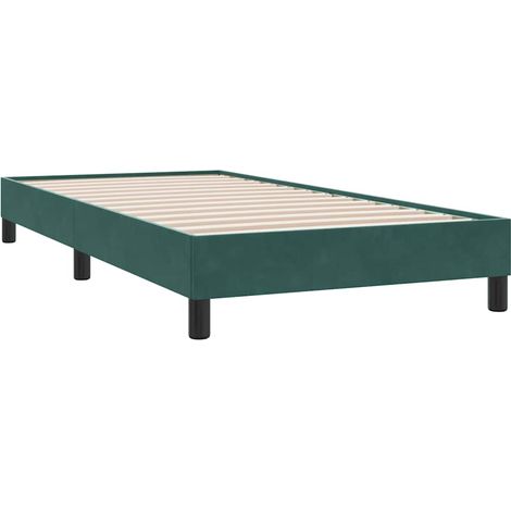 Boxspringbett ohne Matratze Dunkelgrün 100x210 cm Samt vidaXL (1/4)