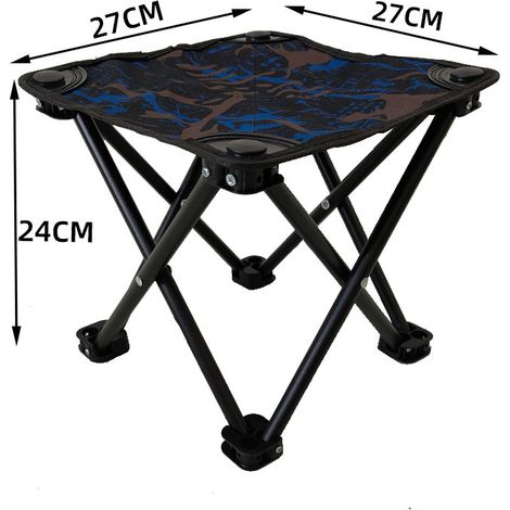 Tabouret de Camping Tabouret Pliant Portable Chaise Portable Mini Tabouret Pliable Tabouret de pêche pour Adultes Pêche Randonnée Jardinage (1/4)