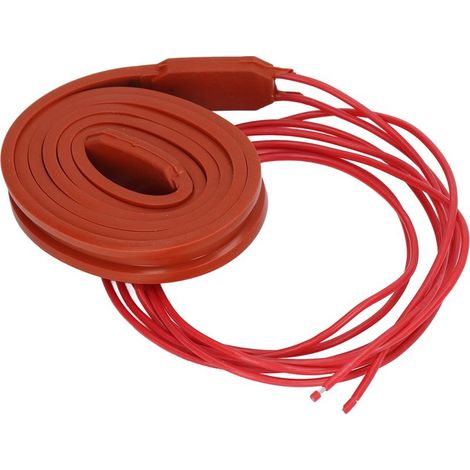 Enveloppe Chauffante en Silicone, Ceinture Chauffante en Silicone étanche à Isolation Souple pour Tuyau D'huile 15 X 1000 Mm 40 W(DC24V) (1/5)