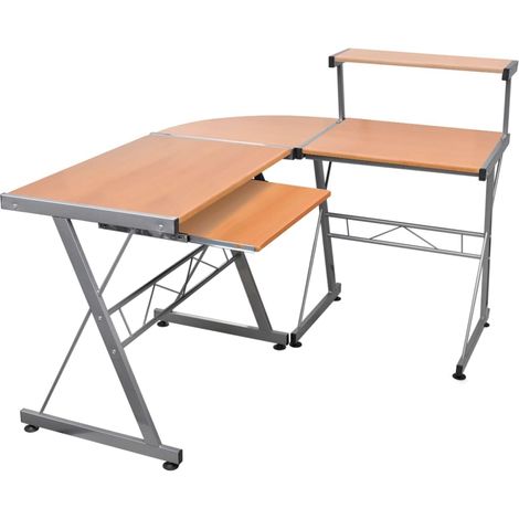Eck-Computertisch Braun 132x112x99 cm Holzwerkstoff