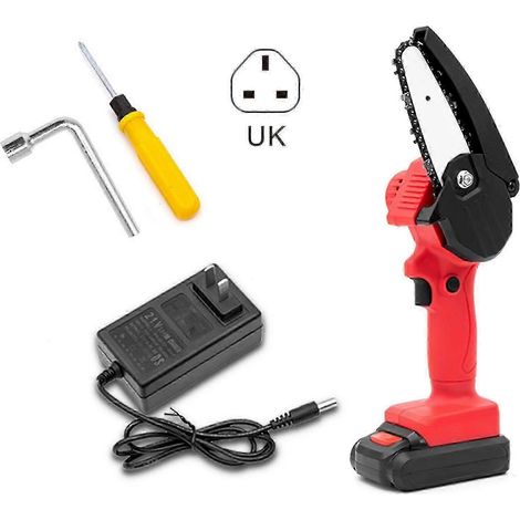 Mini tronçonneuse électrique sans fil rechargeable pour le travail du bois, minijupe à une main (1/5)