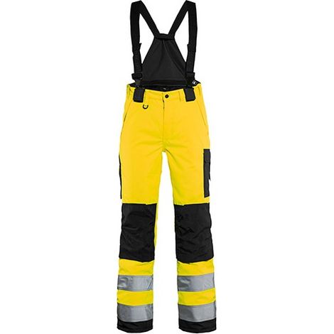 Pantalon de travail hiver à bretelles haute visibilité femme 7885 - Jaune fluo/Noir L - FR(44) - SE(C42) - Standards (1/2)