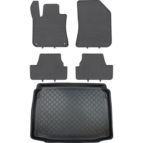 Peugeot 308 II Hatchback desde agosto de 2013 hasta 2021. Juego de alfombrillas de goma para coche y alfombrilla para maletero. (1/5)