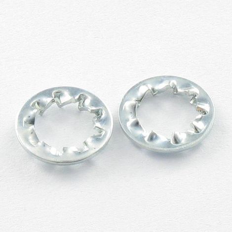 Rondelle éventail A denture intérieure chevauchante JZC M14 Acier zingué-1 pièce