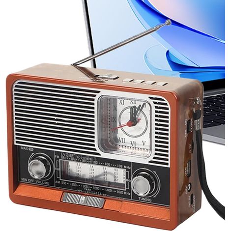 Radio Vintage Prise en Charge Carte TF Lecteur MP3 Rechargeable (1/5)