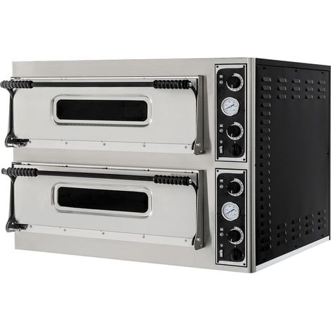HENDI Pizzaofen BASIC XXL 66, 2 Kammern, 400V/18000W, 1365x968x(H)745mm (1/2)