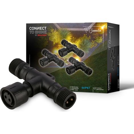 CONNECT TO SHINE 3er Set T-Verbinder für System-Erweiterungen, IP67