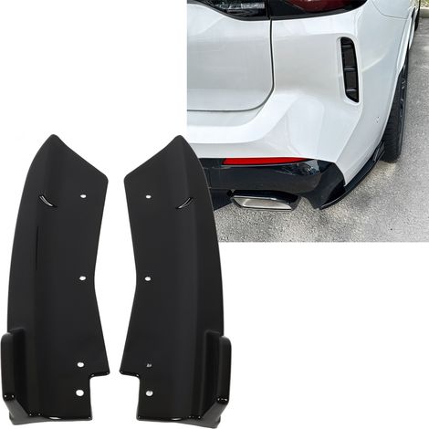 (Video verfügbar) Heckstoßstangenspoiler-Diffusor in Hochglanzschwarz für BMW X3 G01 LCI M Sport ab 2022 (ZST-501) (1/5)